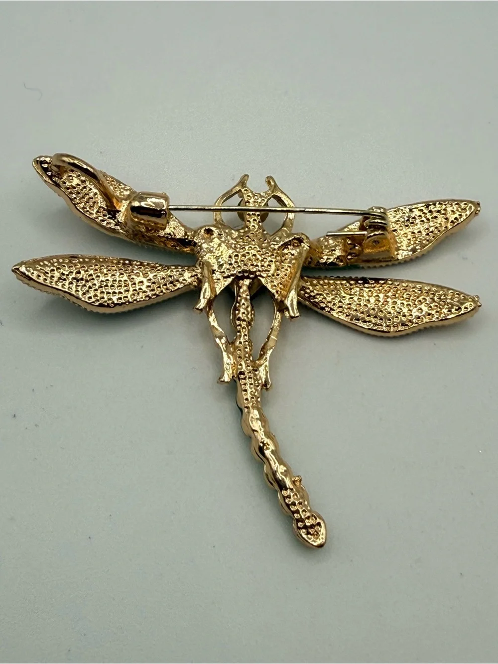 Enameled Rhinestone Dragonfly Brooch‎